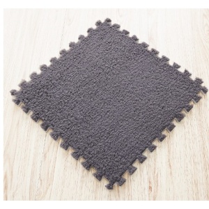 Set 10 Piese Covor tip Puzzle, Flippy, Spuma EVA, Pufos, 30 x 30 x 1 cm, Gri - Img 6