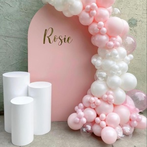 Set 16 Baloane din Latex Metalizate, Flippy, Model Party, 30 cm, Alb, Roz, Roz Chrome, Transparent Confetti 2.8 g - Img 6