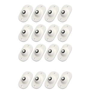 Set 16 Roti Autoadezive Universale, Flippy, pentru Mutat Mobila, Rotire 360 de Grade, Usor de Montat, ABS, 4.5x2.8x1.4 cm, Alb - Img 1
