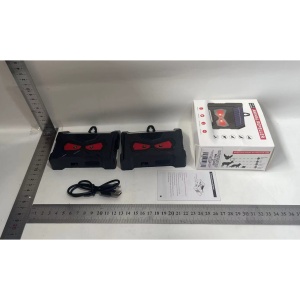 Set 2 Aparate Solare LED cu Ultrasunete, Flippy, Repelent pentru Animale Mari si Mici, Lumina Rosie si Alba, Anti Rozatoare, Anti Insecte, Frecventa 9-36KHZ, 10.2 x 10.6 x 2.8 cm, Negru - Img 2