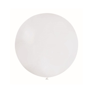 Set 2 Baloane din Latex, Flippy, Model Party Jumbo, 90 cm, Alb si Bej, 35 g - Img 2