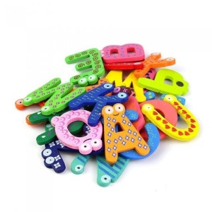 Set 26 Magneti de Frigider pentru Copii, Flippy, Model Alfabet A-Z, Figurine Amuzante, din Lemn, Multicolor - Img 2