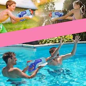 Set 3x Pistol cu Apa pentru Copii, Flippy, 6ani+, Albastru, 1x 1500 ML + 1x 500 ML + 1x 300 ML - Img 6
