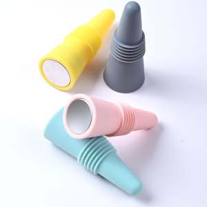 Set 4 dopuri reutilizabile din silicon Flippy, pentru sticle de vin, bautura, multicolor - Img 6