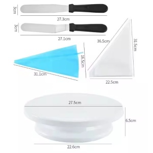 Set 55 Piese Ustensile pentru Ornare Prajituri, Flippy, din Plastic si Otel Inoxidabil, Multicolor - Img 2