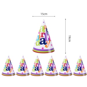 Set 6 Coifuri Happy Birthday, Flippy, pentru Petrecere, Tematica Aniversare, 19x15 cm, Multicolor - Img 5
