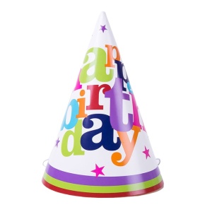 Set 6 Coifuri Happy Birthday, Flippy, pentru Petrecere, Tematica Aniversare, 19x15 cm, Multicolor - Img 1