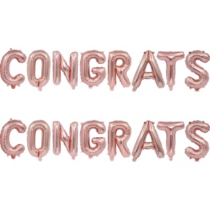 Set 8 Baloane din Folie Metalizata, Flippy, Model Scris Congrats, Litere de 40 cm, Tema Absolvire, Baloane Party, Ambalaj Individual, Pai Inclus, Umflare cu Aer sau Heliu, Roz - Img 6