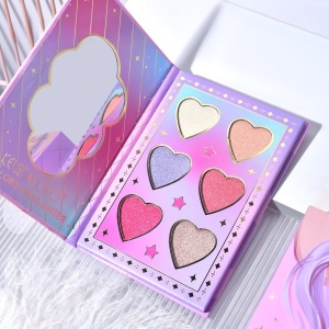 Set 8 Produse de Machiaj, KEVIN & COCO, Violet Fairy, 51 culori, 19.5 x 24.5 x 2.5 cm - Img 5
