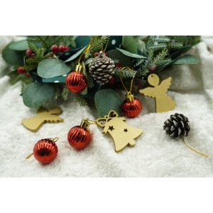 Set de 24 ornamente de brad, Flippy, de tip Glob, Multicolor, din polistiren, cu finisaj sclipitor , cutie 3 cm adancime x 20 cm lungime x 14 cm inaltime - Img 2