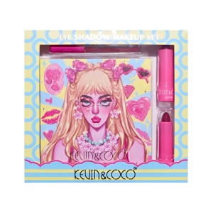 Set de Machiaj, Kevin & Coco, 26 de Culori, Pigmentate, Fard de ochi, Ruj, Gloss, Fard Obraz, 19x18x2 cm, Diferite Nuante - Img 1