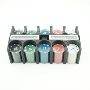 Set de Poker Complex cu 200 de jetoane Flippy, Include 2 seturi de carti, Texas Hold`em set, portabil, cutie depozitare - Img 2