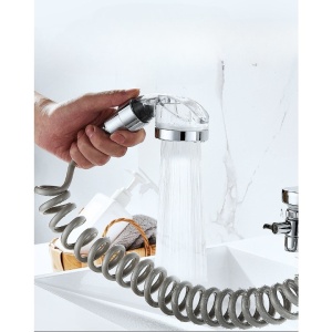 Set Extensie de Dus, Flippy, pentru Baterie Baie sau Bucatarie, 4 Piese, Filtru de Ioni Negativi, Furtun Flexibil de 1.5 Metri, Argintiu - Img 9