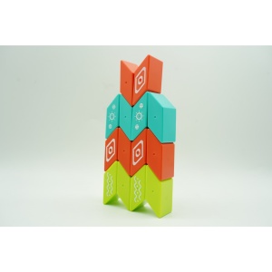Set inteligent de constructie cu piese magnetice, 26 piese, +3 ani, multicolor - Img 8