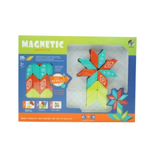 Set inteligent de constructie cu piese magnetice, 26 piese, +3 ani, multicolor - Img 1