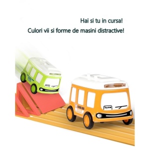 Set jucarie pentru copii, Flippy, masina-ceas verde si portocalie - Img 2