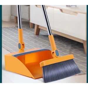 Set Matura si Faras cu Coada Detasabila, Flippy, cu Dinti de Pieptene pentru Curatare Matura, rotativ, pliabil, Otel inoxidabil si Polipropilena, portocaliu - Img 5