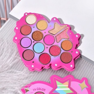 Set Paleta de machiaj cu 14 farduri de pleoape Kevin&Coco, Red Heart Eyeshadow Palette, 21 x 20.5 x 2.2cm - Img 4
