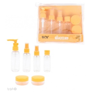 Set Recipiente pentru Cosmetice, Flippy, 5 Piese, cu Gentuta, pentru Calatorii, Reutilizabile, Portocaliu, Material Plastic, 40 ml, 10g - Img 6