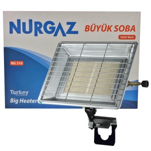 Soba cu arzator mare, 3000 W, 220 g/h, Invelis din tabla galvanizata - Img 2