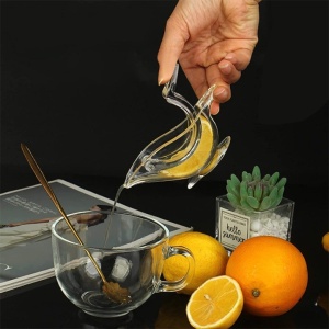 Storcator de Citrice Manual, Flippy, Rezistente, Usor de Folosit si Depozitat, Durabil, Calitativ, 12x5cm, Model Pasare, Transparent - Img 3
