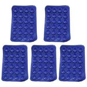 Suport Adeziv Universal, Flippy, pentru Telefon/Tableta, cu 24 Ventuze, potrivit pentru Tik-Tok/Selfie/Vizionare Video, din Silicon, 8 x 5.5 x 1 cm, Albastru - Img 2
