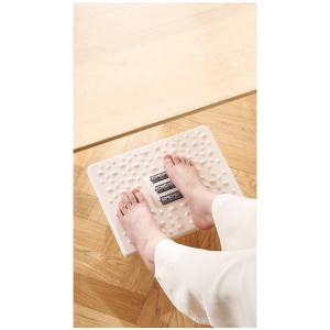 Suport Ergonimic pentru Picioare, Flippy, Plastic, cu Role de Masaj pentru Talpi, pentru Birou, Usor de Transportat, Detasabil, 33.5x24x12 cm, Alb - Img 4
