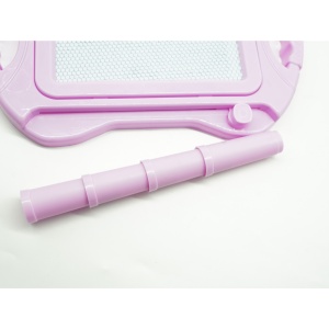 Tabla Magnetica pentru desen Flippy, Pix, forma dreptunghi, dimensiuni 23x17 cm, Dezvolta Creativitatea, cu picioare suport, Roz Pal - Img 2