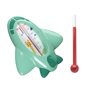 Termometru pentru Baie, Flippy, Plutitor, Rezistent la apa, Multifunctional, Model Avion, 11x10x4 cm, Verde - Img 3