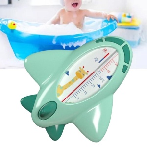 Termometru pentru Baie, Flippy, Plutitor, Rezistent la apa, Multifunctional, Model Avion, 11x10x4 cm, Verde - Img 5