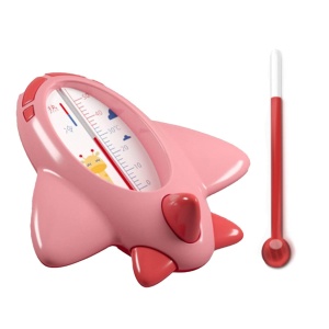 Termometru pentru Baie, Flippy, Plutitor, Rezistent la apa, Multifunctional, Model Avion, 11x10x4 cm, Roz - Img 4
