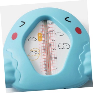 Termometru pentru Baie, Flippy, Plutitor, Rezistent la apa, Multifunctional, Model Gaina, 10.5x10.5x2.5 cm, Albastru - Img 2