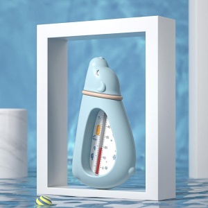 Termometru pentru Baie, Flippy, Plutitor, Rezistent la apa, Multifunctional, Model Urs Polar, 15x7.5x4 cm, Albastru - Img 3