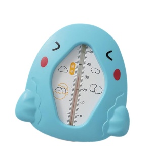 Termometru pentru Baie, Flippy, Plutitor, Rezistent la apa, Multifunctional, Model Gaina, 10.5x10.5x2.5 cm, Albastru - Img 1