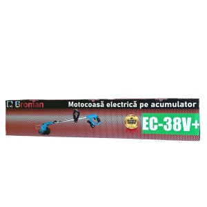 Trimmer (motocoasa electrica ) BROMAN , 2 acumulatori 38 V, 8 accesorii incluse - Img 2