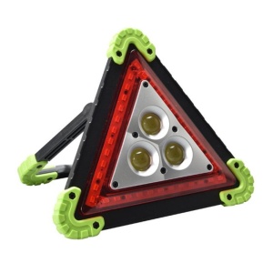 Triunghi Multifunctional de Avertizare, Flippy, Lanterna LED, Impermeabil IP65, 800 lm, 2 x AA, Functie Incarcare Telefon, USB si Micro USB, COB, Verde - Img 8