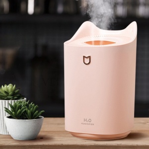 Umidificator cu duza dubla, Flippy, de capacitate mare 3L, roz - Img 3