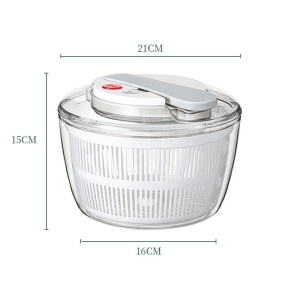 Uscator Manual pentru Salata si Verdeturi, Flippy, Plastic, 16x15x21 cm, Capacitate 3L, Alb - Img 5