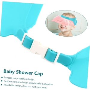 Viziera de Protectie Baie Pentru Copii, Fippy, Model Purcelus, Dimensiune ajustabila, Durabil, Usor de curatat, Impotriva Samponului, pentru Ochi si Urechi, TPE+PP, 23x23 cm, Roz - Img 10