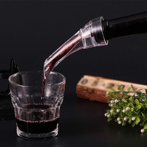 Aerator cu Turnator de Vin 2in1, Flippy, Decantare, Anti-Picurare, Fara Scurgere, 18x10x8cm, Negru - Img 4