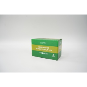 Alimentator furtun luminos, rezista pana la 50 m, Flippy, 8 jocuri de lumini, fir negru - Img 2