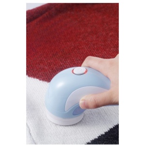 Aparat Pentru Curatat Scame, Par Si Praf, Flippy, Pentru Diferite Tipuri De Material, Cu Lame Din Otel Inoxidabil, Incarcare Prin USB Type-C, Cu Perie De Curatare si Cablu USB Incluse, 13.5x9 cm, Albastru - Img 3