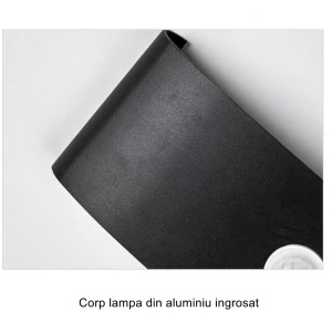 Aplica pentru Perete, Flippy, Interior/Exterior, Rezistenta la Umezeala, 8 W, Aluminiu, Negru, 22x8 cm - Img 5