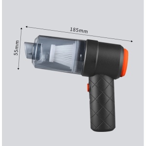 Aspirator Portabil fara Fir, Flippy, Tip Pistol 2 in 1, Suflare si Aspirare, Incarcare USB, Pentru Casa si Masina, Autonomie 30 min, Negru - Img 8