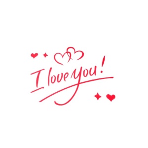 Autocolant I love You, Flippy, Tematica Iubire, 21x29 cm, Rosu - Img 3