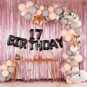 Balon din Folie Metalizata Flippy, Figurina Cifra, Tema Aniversare 40 cm, Ambalaj Individual, Pai inclus, Umflare cu Aer sau Heliu, Negru, Cifra 7 - Img 2