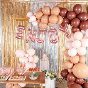 Balon Folie Metalizata Litera J, Flippy, 40 cm, Umflati cu Heliu sau Aer, Ambalaj Individual, Pai inclus, Rose Gold - Img 5