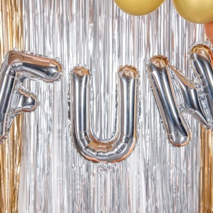 Balon Folie Metalizata Litera U, Flippy, 80 cm, Umflati cu Heliu sau Aer, Ambalaj Individual, Pai inclus, Argintiu - Img 5