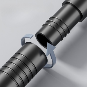 Bara Telescopica Multifunctionala, Flippy, din Otel Inoxidabil si ABS, Utilizare Universala, Extensie 220 - 240 cm, Fara Perforare Perete, Negru - Img 6