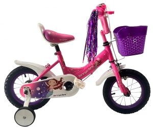 Bicicleta BRC copii 2-4 ani A1202 12" Roz - Img 2
